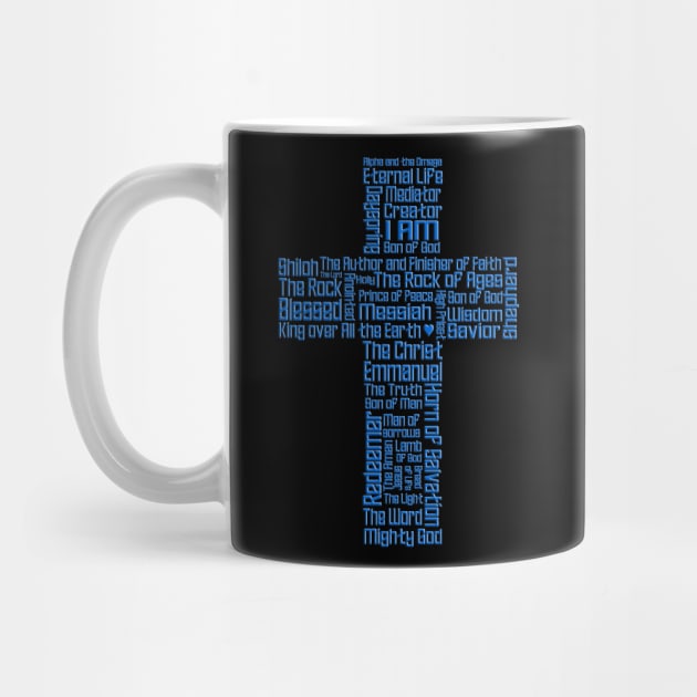 Cross Names of Jesus Blue by AlondraHanley